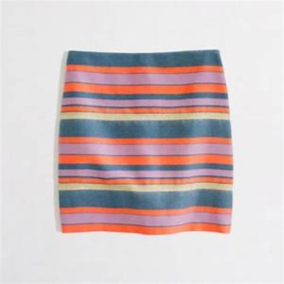 J. Crew Dresses & Skirts - J. CREW Shiny Striped Mini Sirt
